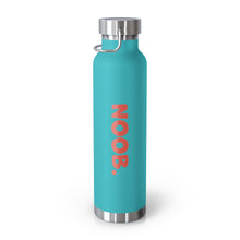 Load image into Gallery viewer, Mint Green Thermos Water Bottle with Orange NOOB on side