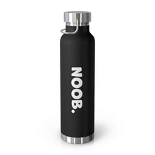 Load image into Gallery viewer, Black Thermos Water Bottle with White NOOB on side