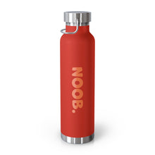 Load image into Gallery viewer, Red Thermos Water Bottle with Orange NOOB on side
