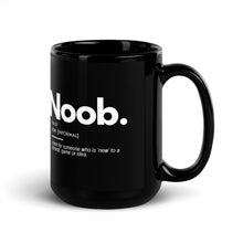 Load image into Gallery viewer, Noob Definition Black Mug
