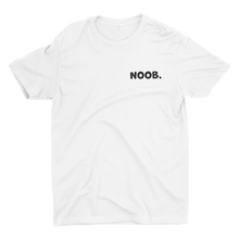 Load image into Gallery viewer, T-Shirt Noob text over left chest White
