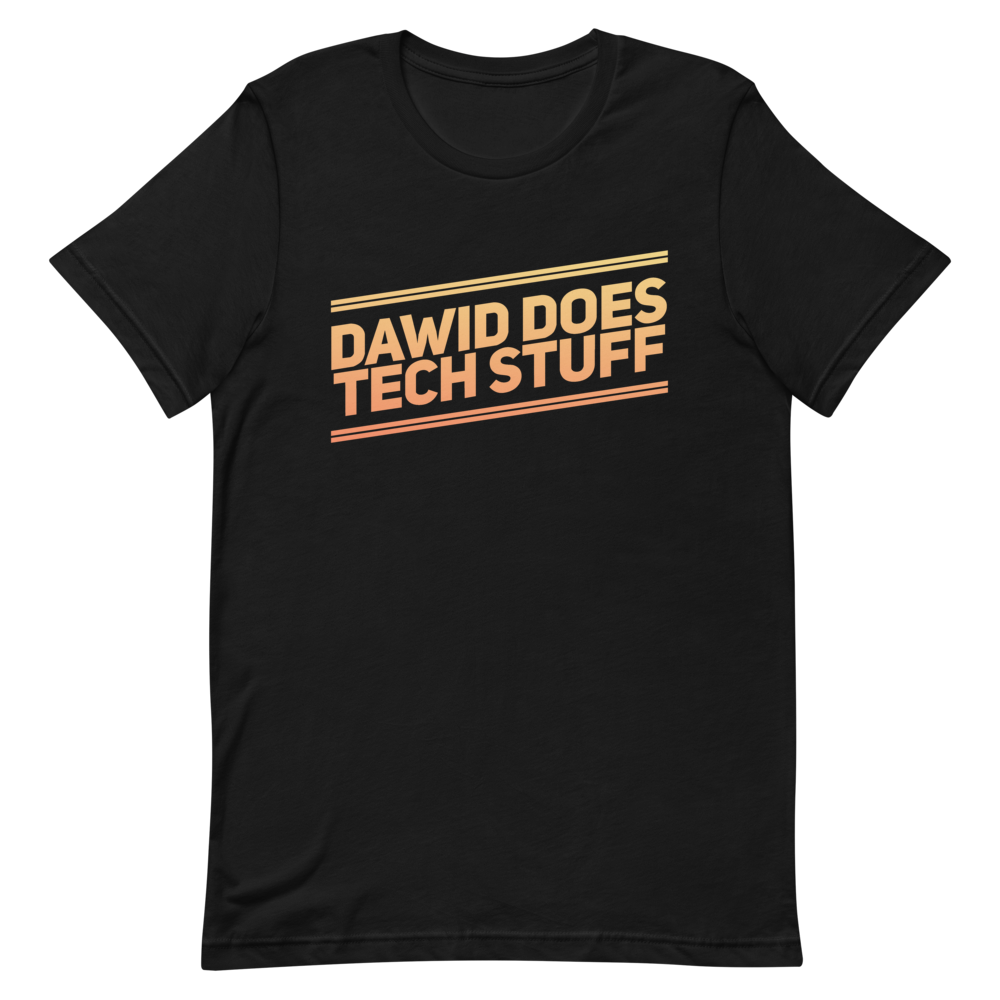 Black T-Shirt w/Orange Dawid Does Tech Stuff
