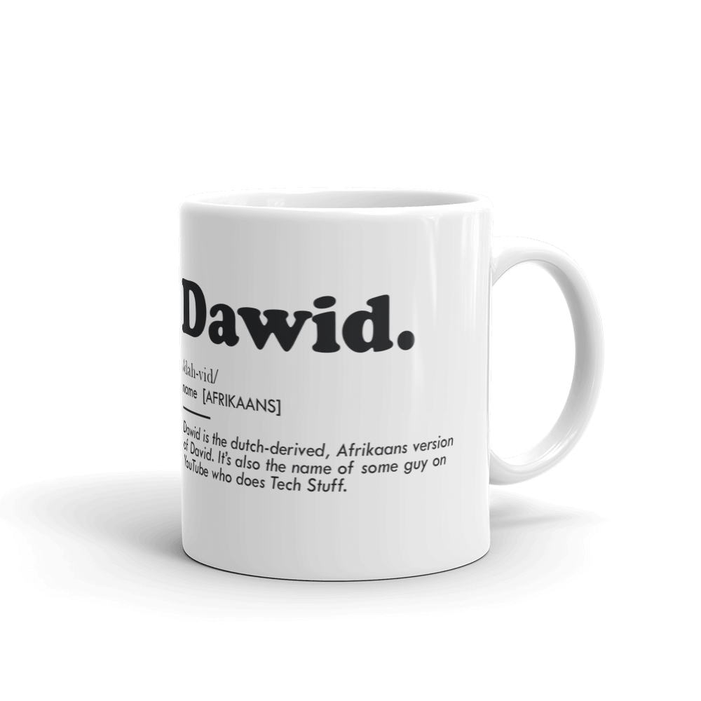 11oz Dawid Dictionary Definition on White ceramic mug