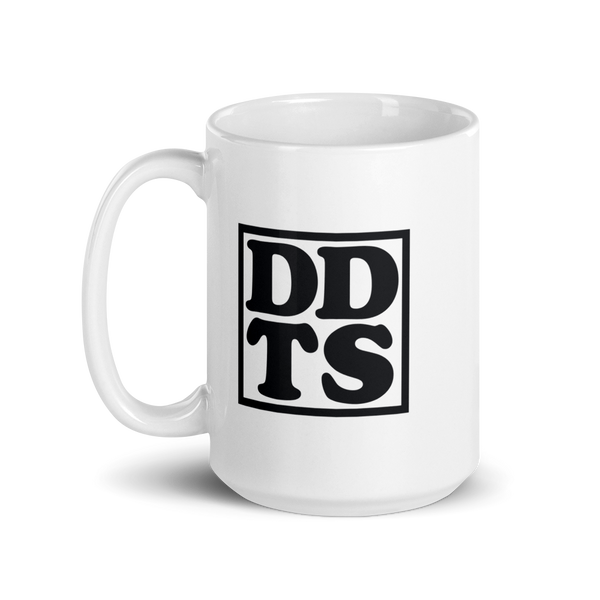 DDTS logo side Dawid Dictionary Definition on White ceramic mug 15oz